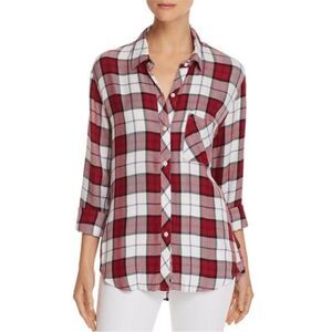 Rails Red Hunter Plaid Button-Up Women's Top